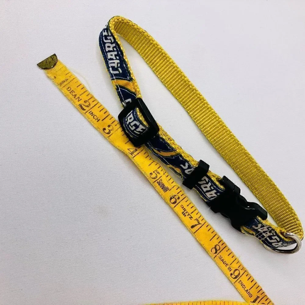 LA Chargers Dog Collar In Blue & Yellow